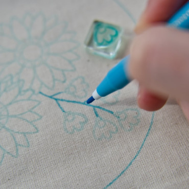 Fabric Stamp for Embroidery Designs - Cute Mini Bellflower for Stitching Projects