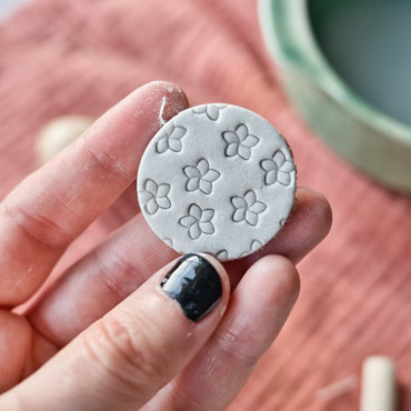 mini Hawaiian Hibiscus flower stamp for clay and soap by biterswit