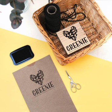 Features a large stamp for your custom design and a small gift stamp. Pine wood base, easy to use, ink not included.