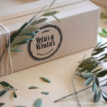 Large square custom logo stamp for cardboard shipping boxes and packages