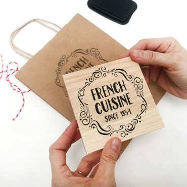 round logo stamp large size for paper bags