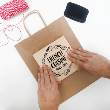 personalized logo stamp for custom packaging and paper bags