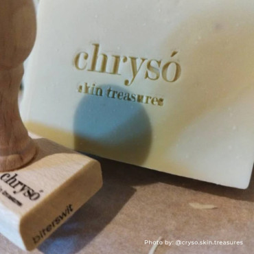 custom logo stamp for artisan hand made soaps