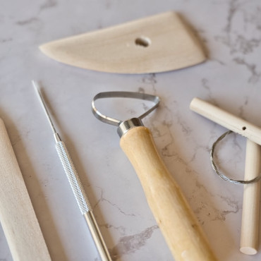 8-Piece Basic Tool Kit for Modeling Clay, Polymer Clay, or Any Moldable Material