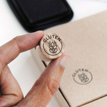 gluten intolerance icon stamp for restaurant ab catering labels
