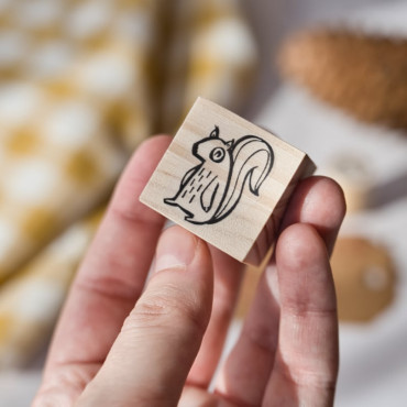 small squirrel rubber stamp by sira lobo for biterswit