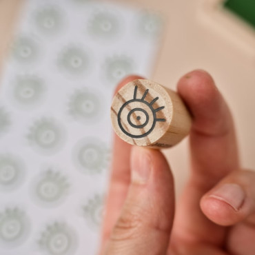 Rubber stamp Turkish eye, Nazar for scrapbook pages by biterswit