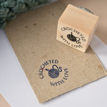 handmade crochet garment tags by biterswit