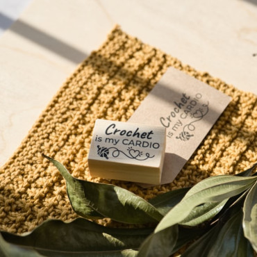 segell crochet is my cardio per packaging de productes fets a mà by biterswit