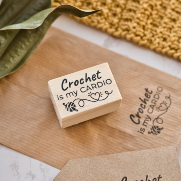crochet is my cardio label for packaging of handmade products by biterswit