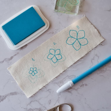 DIY Botanical Embroidery with Sakura and Leaf Acrylic Stamps - 6-Piece Set