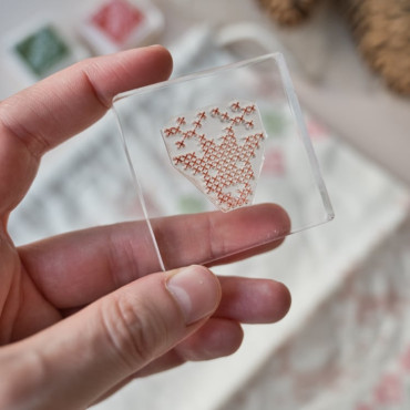 DIY Christmas Craft Stamps - Reindeer, Heart, and Christmas Tree Design