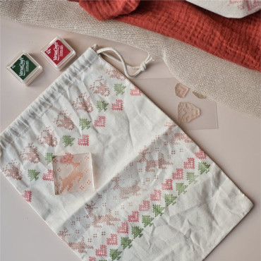 Reindeer Cross-Stitch Stamp Pack for Holiday Decorations & Wrapping