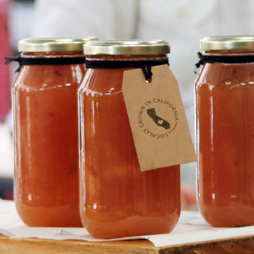 locally grown in california rubber stamp for tags and labels
