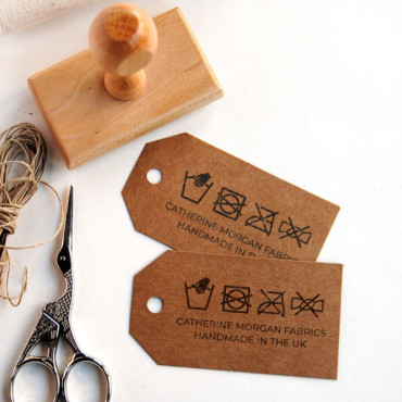 custom label stamp care for clothing