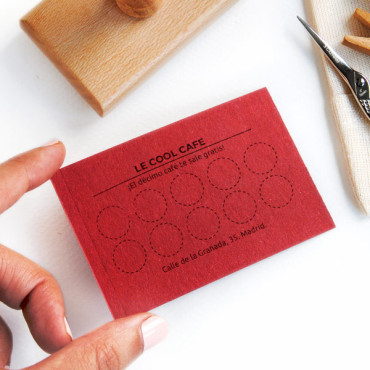 custom stamp for stamp your own Loyalty Card Templates with minimal style