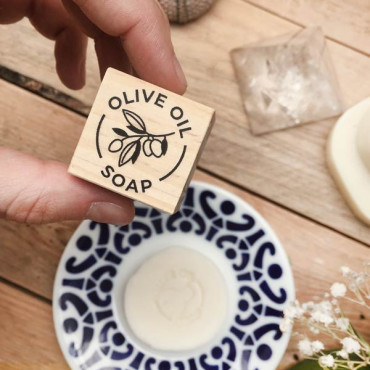 olive oil wooden stamp for soaps by biterswit