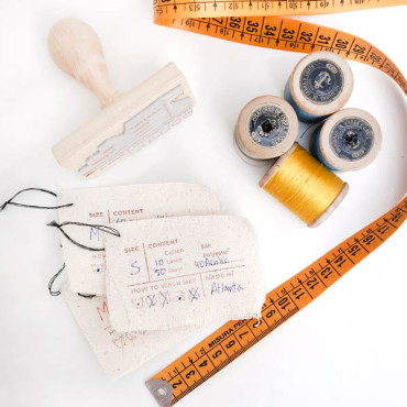 Clothing and Textile Label Stamps – Composition Care Instructions in Multiple Languages