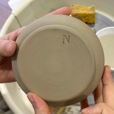 personalized initial stamp to sign ceramic pieces and soaps by biterswit