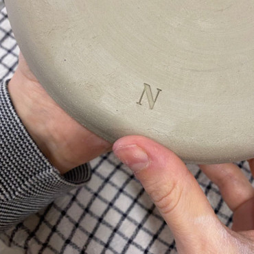 Personalized stamp with your initial to sign ceramics and soaps by biterswit