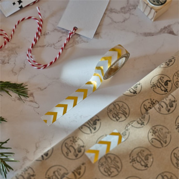 Stylish gold and silver washi tape pack for decorating envelopes, cards, planners, and creative DIY projects