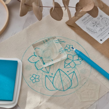 Blue Water-Erasable Fabric Marker for Detailed Embroidery & Sewing Projects