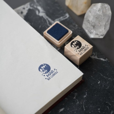 Custom Moon Stamp - Full Moon Ex Libris for Books, Notebooks, and Gifts
