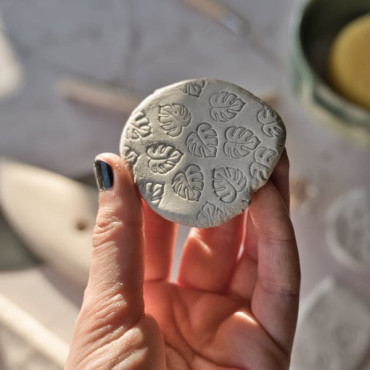 Pottery & Soap Stamp | Monstera Leaf Minimalist Tool for Summer Ceramics & Handmade Soaps