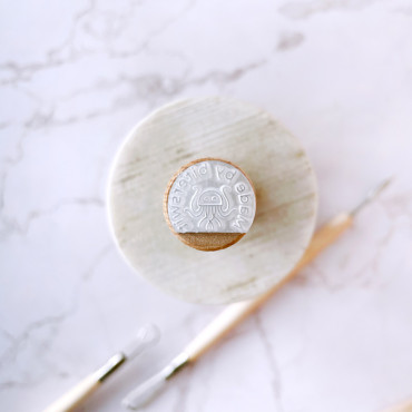 Clay stamp with jellyfish icon | Great for tropical bowls, handmade soaps, and pottery classes