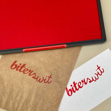 Large red stamp pad 16x9 cm / 6.3x3.5 inches for paper and cardboard