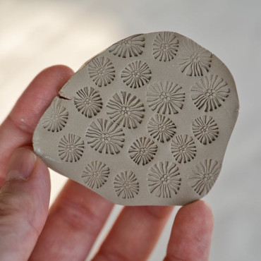 Coral reef texture clay stamp for ceramic artists, perfect for soap making and handmade bath pieces