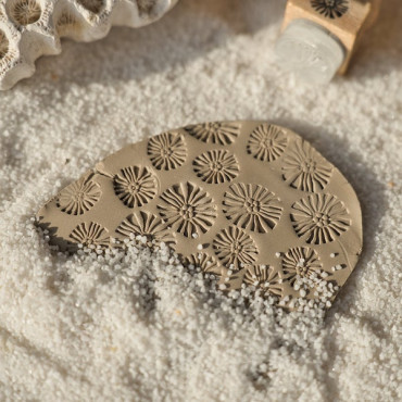Orbicella Annularis coral texture stamp for coastal pottery and polymer clay ocean-inspired creations