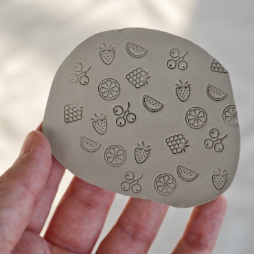 Fruit stamps for clay and ceramic tools, great gift for friend starting pottery business or taking art classes