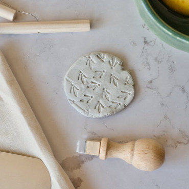 Mini flor estilo nórdico para estampar arcilla, ideal para decorar bowls, platos o pastillas de jabón
