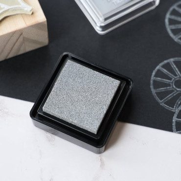 Delicata mini silver ink pad for scrapbooking, card making, and multi-color stamping