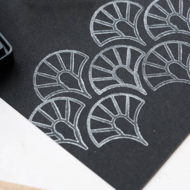 Mini metallic silver ink pad Delicata Silvery Shimmer for detailed stamping and crafts