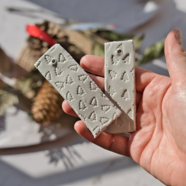 Christmas tree stamp for decorating polymer clay, ceramic crafts and DIY holiday projects
