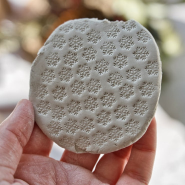 Sello copo nieve para scrapbooking, arcilla polimérica y adornos navideños hechos a mano