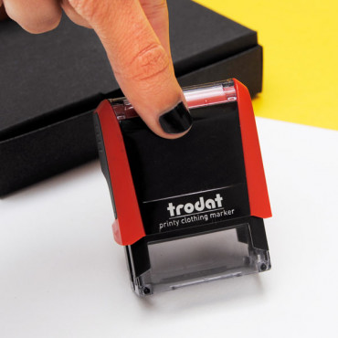 Small automatic textile custom logo stamp for cotton fabric labels