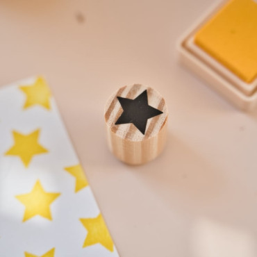 5-pointed star stamp for paper crafts, journaling and festive gift packaging