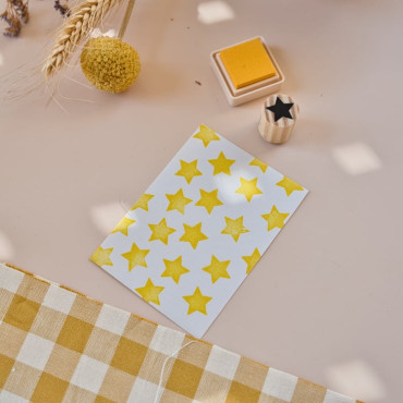 Sello de estrella para marcar cumpleaños, etiquetas y proyectos DIY de papelería