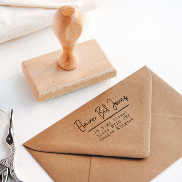 Personalized return address stamp, minimalist custom address stamp for wedding invitations and mail