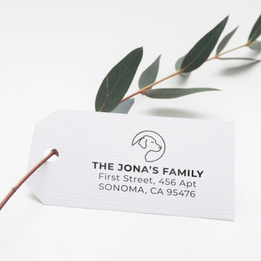 Sello de remite personalizado con mascota, sello con dirección para cartas, bodas y correo bonito