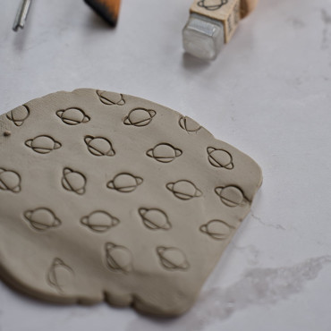 Celestial Saturn Stamp for Pottery and Soap, Creative Tool for Handmade Ceramics