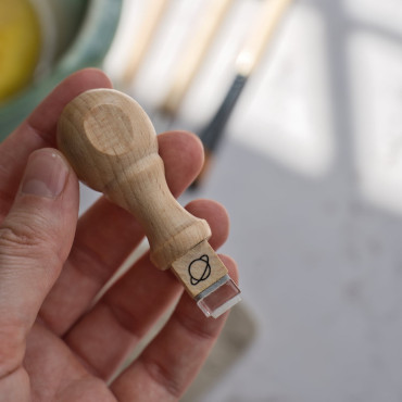 Saturn Planet Clay Stamp for Pottery, Cosmic Design for Ceramic Artists and Makers