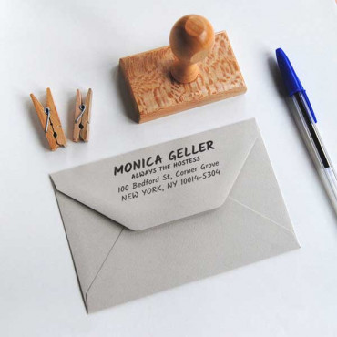 Small and medium custom text stamp. Up to 7x4 cm / 2.75x1.6 in