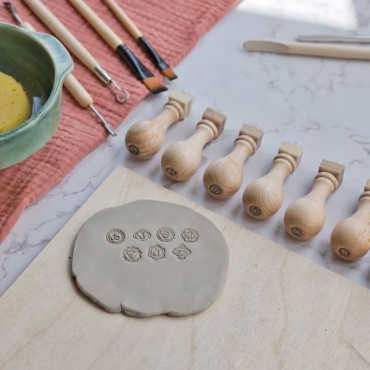 Sellos para marcar cerámica con chakras, ideales para ceramistas, marcas espirituales y objetos energéticos