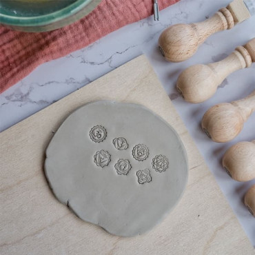 Sellos de chakras para cerámica artesanal, para crear piezas esotéricas, meditativas y personalizadas