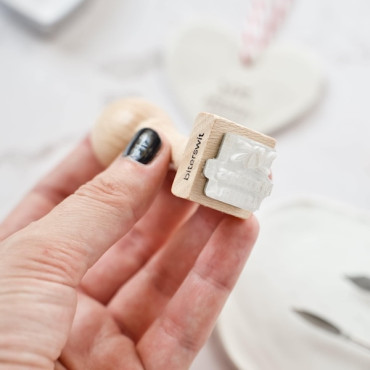 Custom wedding favor stamp with names | Great for soap makers, ceramic artists, DIY brides and gift wrapping