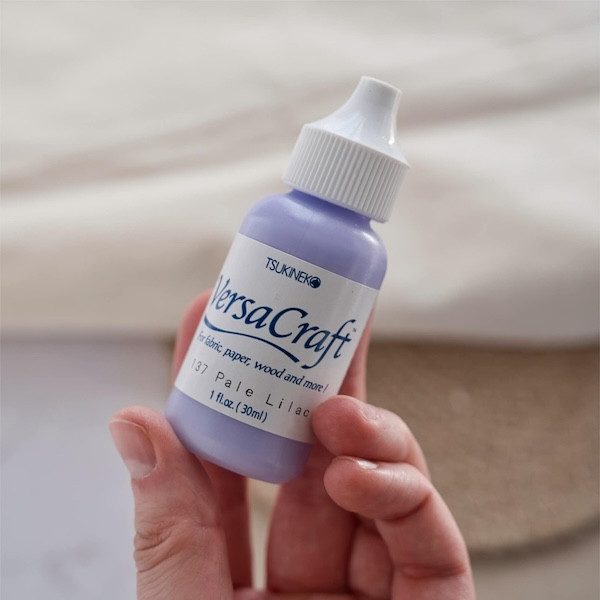 Versacraft Pale Lilac ink refill bottle for rubber stamps, scrapbooking and fabric
